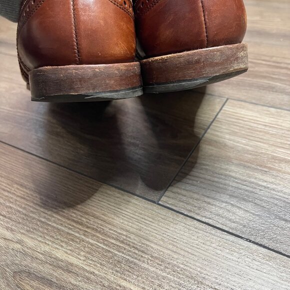 Allen Edmonds McAllister Wingtip Oxford Dress Shoe Men's 12D Dark Chili Leather - Picture 6 of 13